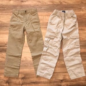 Two pair of Boys khaki slim pants